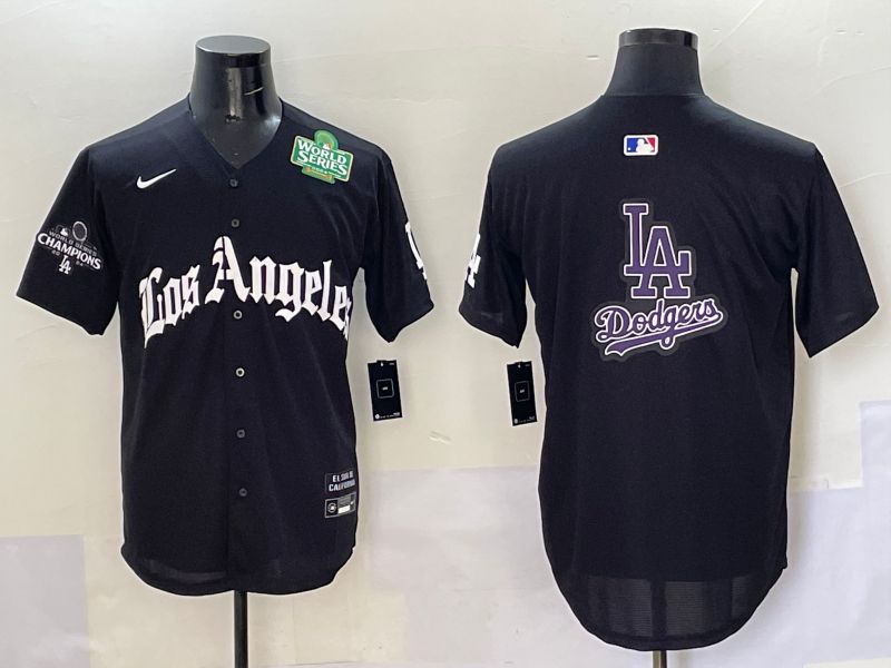Men Los Angeles Dodgers Blank Black Five generations Joint Name 2025 Nike MLB Jersey style 75->los angeles dodgers->MLB Jersey